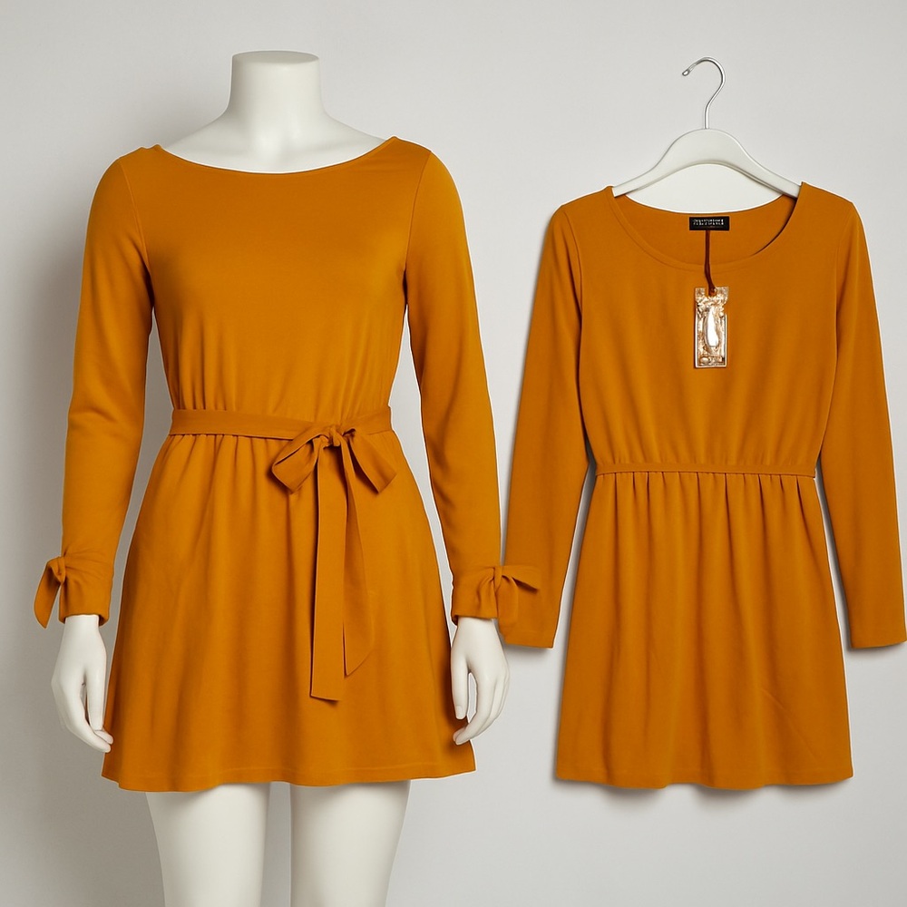 MF-308. Plus Wrap Tie Waist Skater Dress